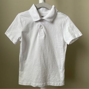 H&M Short Sleeve White Polo Shirt 2-4 Years